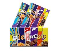 3 x Dickhead - Funny Chocolate Novelty Wrappers Insults Joke Valentines Fathers Mothers Day Birthday Secret Santa Gift Present Rude (Chocolate Bar Not Included)