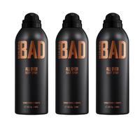 3 x DIESEL BAD BODY SPRAY 200ML MENS BODY PERFUME FOR HIM FREE DELIVERY