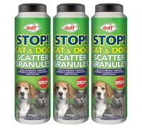 3 x Doff Cat & Dog Scatter Granules 700g - Outdoor Pet Repellent for Cats & Dogs, Helps Prevent Fouling, Digging & Scratching, Garden Deterrent for Lawn, Patio, Paths & Plants, Pest Repellent