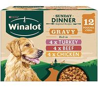 3 x Dog Sunday Dinner Dog Pouches in Gravy 12 x 100 g