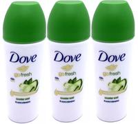 3 x Dove 48H protection Anti-perspirant Roll On 50 ml - Cucumber