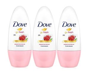 3 x Dove 48H protection Anti-perspirant Roll On 50 ml - Pomegranate & Lemon Verbana