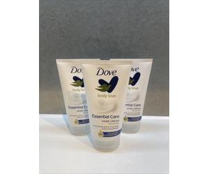 3 x Dove Essential Care Hand Cream Body Love Long Lasting Care 75ml