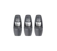 3 x Dove Men + Care Antiperspirant Deodorant, Invisible Dry Roll-On 50 ml