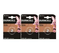 3 x Duracell 1220 (3 blister packs of 1 battery) 3 batteries (CR1220)