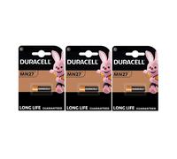 3 x Duracell MN27 27A A27 8LR732 (3 Blister Packs of 1 Battery) 3 Batteries