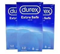 3 x Durex Easy-On 12pk Extra Safe Lubricated & Thicker Latex Total 36 Condoms