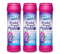 3 x Duzzit Shake & Fresh Carpet Odour Neutraliser Floral Garden 500g | Carpet Freshener Powder | Eliminates Odours & Deodorises Rugs Carpets | Fresh Floral Scent Home Cleaner