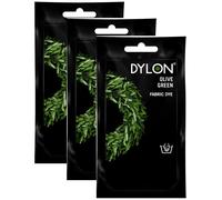 3 x Dylon Hand Fabric Dye Sachet And Soft Furnishing 50g - Olive Green