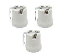 LEDSone Ceramic Porcelain Lamp Holder, E26 E27 Edison Screw Heat Vintage Lamp Light Bulb Holder, Ceramic Light Socket for Halogen, Incandescent, LED Bulbs Replacement- 1 Pack