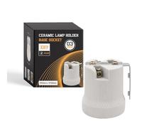 3 x E27 Base Bulb Holder, White | ES Lamp Holder Base, Max 250V,Metal Heat Resistance, Ceramic Porcelain Holder, Ceiling Lamp Holder