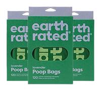 Earth Rated Dog Poo Bag Holder For Lead, Durable and Guaranteed Leakproof, 1 Dispenser with 15 Bags, Unscented