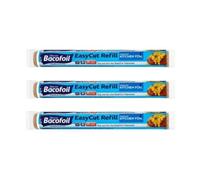 3 x EasyCut Aluminium Foil Refill Rolls, Extra Tear & Heat Resistant - 30cm x 15m - Perfect for Grilling, Baking, Roasting, Wrapping, Freezing, includes Mystery Recipe Card