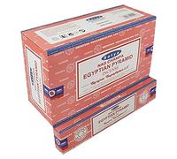 3 X Egyptian Pyramid Satya Incense Sticks with JRose Incense Holder, 15g Box