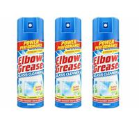 3 X Elbow Grease Glass Cleaner Aerosol - Super Shine, Foaming Action | Cleans Windows, Mirrors, Glass - Streak Free (300ml)