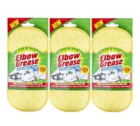 3 x Elbow Grease Scrubbing Pad Non Scratch Dual Sided Removes Tough And Stubborn Stains