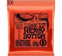 3Pcs Ernie Ball Skinny Top Heavy Bottom Guitar Strings 10-52 + 6 Guitar Picks UK