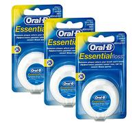 3 x Essential Dental Floss 50m Unwaxed Oral Care Clean Fresh Teeth Breath