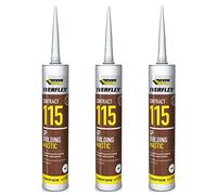 3 x EVERBUILD BROWN 115 G.P. Building Mastic Pointing Sealant Waterproof