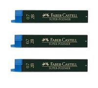 3 x Faber-Castell 0.7 mm 2B Super-Polymer Fineline Leads - Packs of 12 Leads