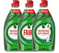 3 X Fairy Original Washing Up Liquid 320ml Bottles - Powerful Grease-Cutting, Concentrated Formula, Long-Lasting Fresh Scent, Gentle on Hands, Essential Kitchen Dishwashing Liquid