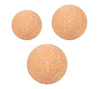 3 x Fascia Ball Set for Feet, Massage Ball, Natural Set, Sustainable Massage Ball Foot Made of Cork, Fascia Ball for Trigger Zones, Fascia Ball, Massage Ball, Ideal for Self-Massage