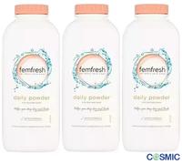 3 X Femfresh Intimate Hygiene Talc Free Lightly Fragranced Absorbent Powder 200g