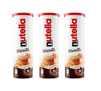3 x Ferrero Nutella Biscuits Biscuits with Cremoso Cuore di Nutella Biscuits with Creamy Nutella Heart Biscuits 166 g Tube