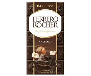 3 X Ferrero Rocher Hazelnut Dark 55% Chocolate Bar 90G Perfect Chocolate Gift