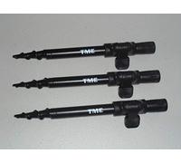 3 x Fishing Spiral Point Easy Screw Banksticks 15cm-25cm. 16mm diameter, clamp
