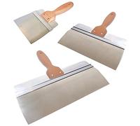 3 x Flexible Stainless Steel Taping Knife, Drywall Plastering Rendering Spatula, Filling Knife Set DIY 150,250,350mm