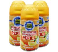 3 X FRESH AUTOMATIC SPRAY REFILLS 250ML AIR FRESHNER ODOURS CHOSE YOUR OWN (Sicilian Citrus)
