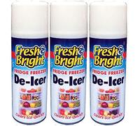 3 x Fridge Freezer De Icer Spray Clear Ice Quickly Anti Bacterial Deicer 200ml Can