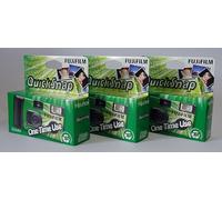 3 x FUJI Fujifilm QuickSnap disposable Single Use Flash Camera 27 Exp. SUC (UK)