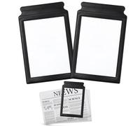 3 X Full Page Magnifier for Reading, 2Pcs 12 × 7.6 in Plastic Handheld Book Magnifying Sheet, Lightweight and Portable Magnifying Glass for Reading