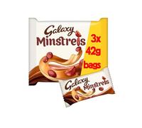 3 x Galaxy Milk Chocolate Minstrels Snack Bag, 42g (Pack of 3)