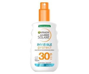 3 x Garnier Ambre Solaire Invisible Protect Refresh SPF30 Sun Prot Spray 150ml