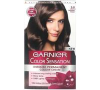 3 x Garnier Color Sensation Intense Permanent Colour Cream 5.0 Luminous Brown