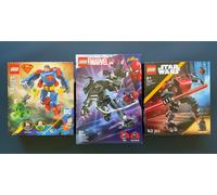3 x Genuine Lego Mech Suit Sets (New - Dc/Marvel/Star Wars - 76302/76276/75411)