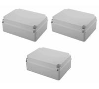 3 x Gewiss GW44208 IP56 Plastic Enclosures IP56 240mm x 190mm x 90mm (Grey)