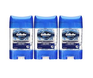 3 x GILLETTE COOL WAVE ANTIPERSPIRANT DEODORANT GEL STICK 70ML