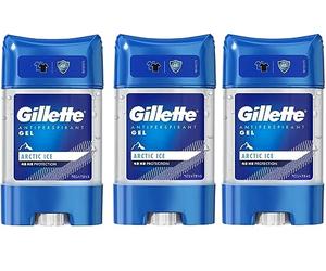 3 x Gillette Endurance Antiperspirant Clear Gel 70ml - Arctic Ice