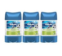 3 x GILLETTE POWER RUSH ANTIPERSPIRANT DEODORANT CLEAR GEL STICK 70ML…
