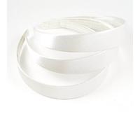 3 x Girls White Satin Covered Headbands/ Hair Bands/ Alice Bands - 2.5 cm Wide