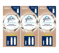 3 X Glade Compressed (Touch & Fresh) Air freshner Refill 10ml - Romantic Vanilla Blossom