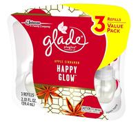 3 X Glade Electric Plug In Refill Apple Cinnamon Happy Glow
