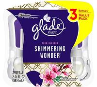 3 x Glade Plugins Scented Oil Air Freshener Refill - Shimmering Wonder - Plum Blossom