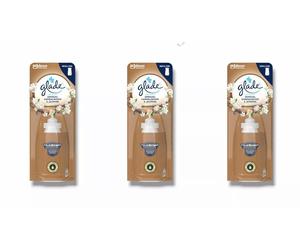 3 x Glade Sense And Spray Refills Automatic Spray Sensual Sandalwood & Jasmine