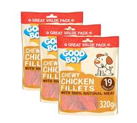 3 x Good Boy Pawsley Chewy Fillets Dog Treats - Chicken - 320g - Multi