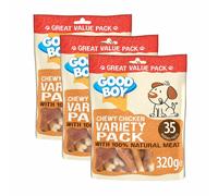 3 x Good Boy Pawsley Chewy Variety Pack Dog Treats - Chicken - 320g -